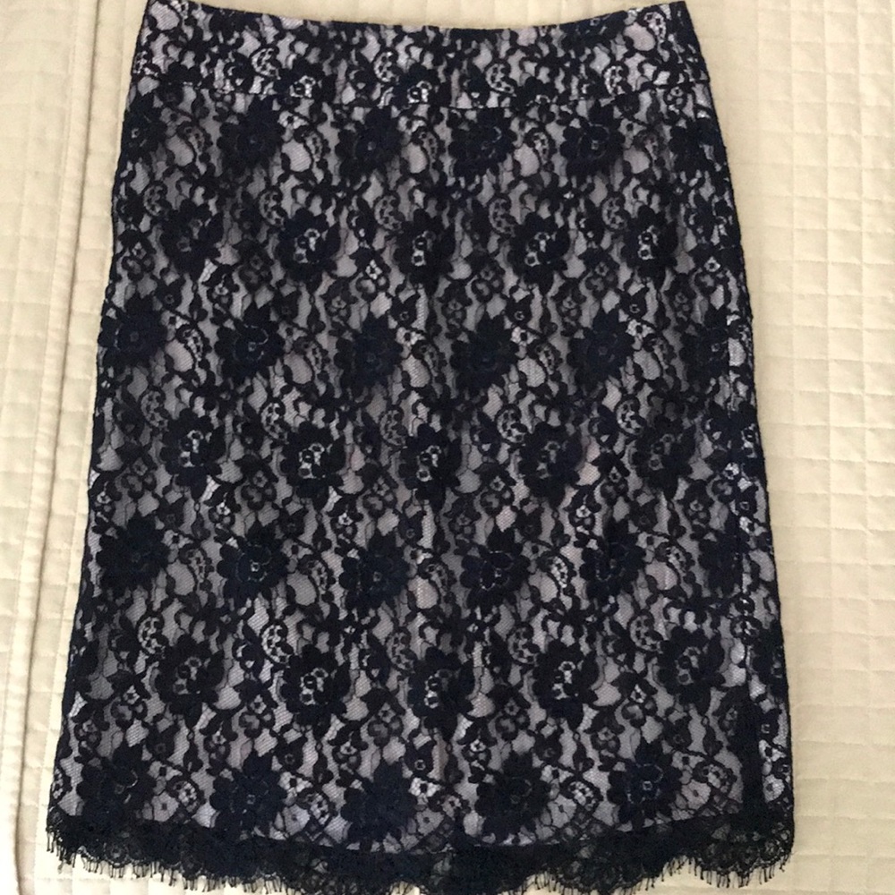 Black lace skirt